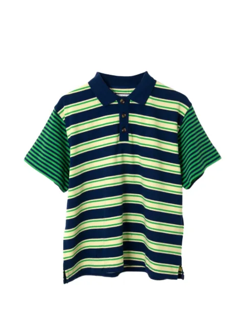DAMSON MADDER Zia stripe-print rugby polo shirt Blue SS26DM3328