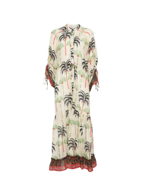 Anjuna palm-print maxi dress Neutrals CHASTITY