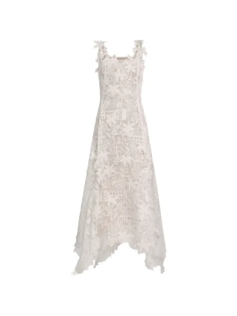 Oscar de la Renta Dominican Landscape guipure dress White 26PN231DTUWHT