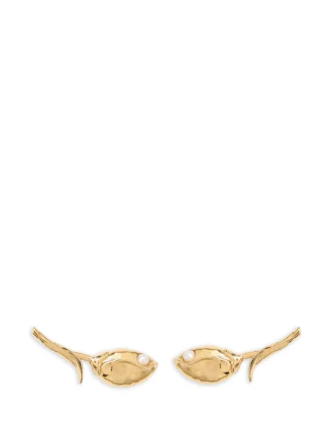 ERDEM Bloom pearl-embellished earrings Gold PF26JE3000028003