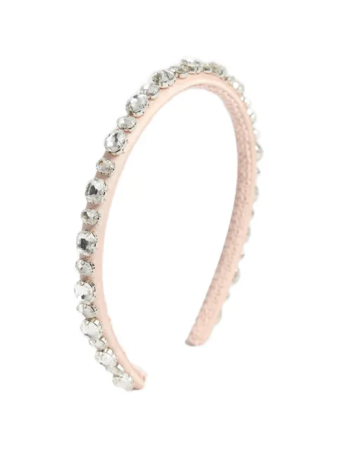 ERDEM crystal-embellished satin headband Pink PF26H150105013