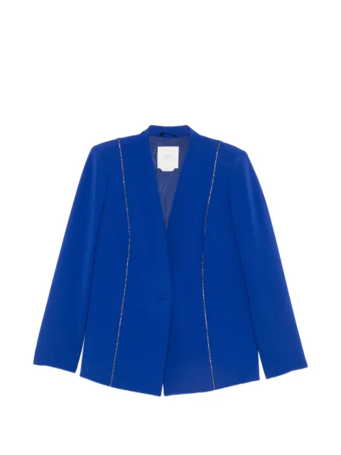Marina Rinaldi Giusto crystal-embellished single-breasted blazer Blue 2627046096600
