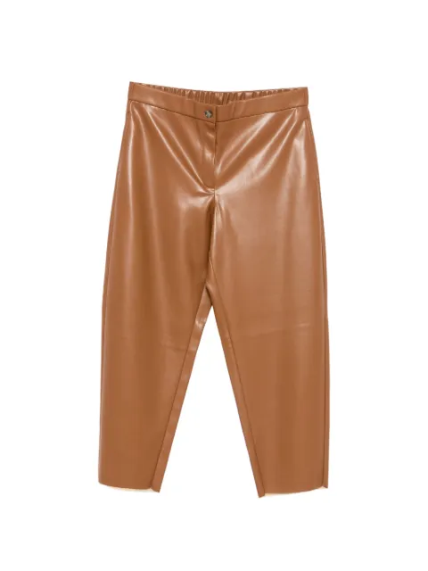 Marina Rinaldi Pagina elasticated-waistband cropped trousers Brown 2623786051600