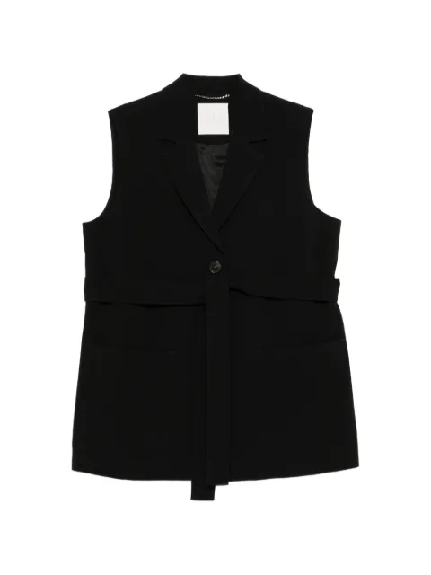 Marina Rinaldi Mrnanta belted sleeveless gilet Black 2627156011600