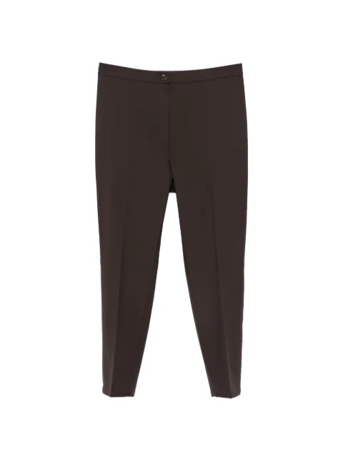 Marina Rinaldi Mrsgiro pressed-crease slim-fit trousers Brown 2628136096600