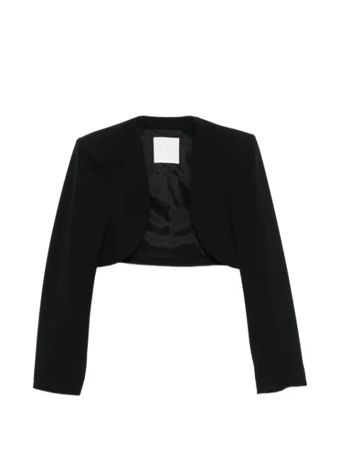 Marina Rinaldi Acro long-sleeve cropped jacket Black 2627046196600