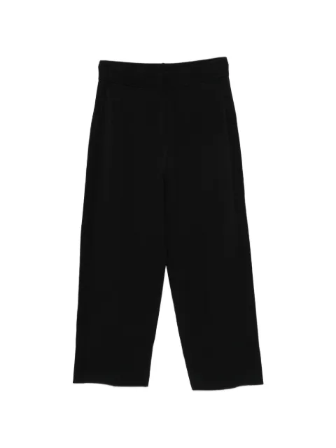 Marina Rinaldi ribbed-knit wide-leg trousers Black MRNPEPATO7336016106001