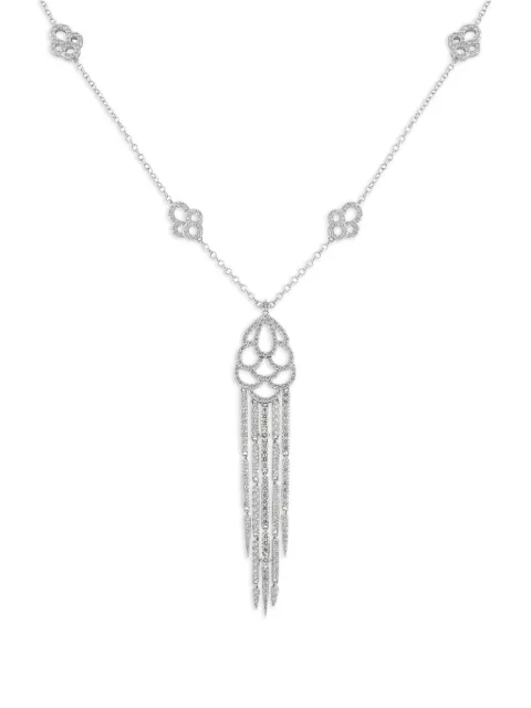 LB Exclusive 18k white gold diamond pendant necklace Silver MF21040826