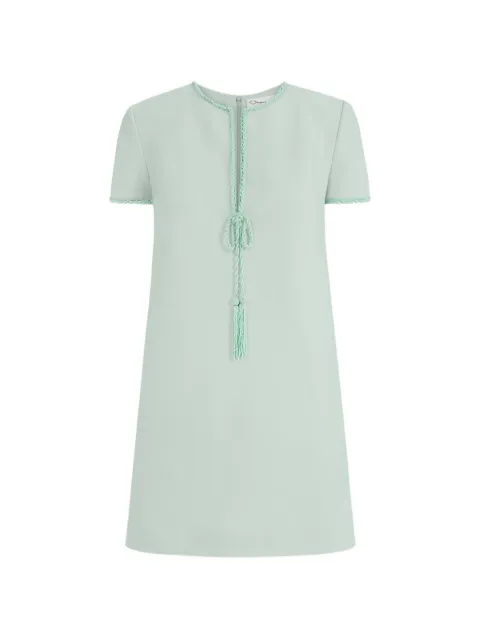 Oscar de la Renta beaded bow-detail shift dress Green 26PE213DSWSLW
