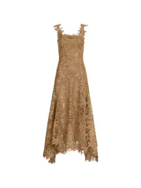 Oscar de la Renta Dominican Landscape guipure dress Brown 26PN231DTUBIU