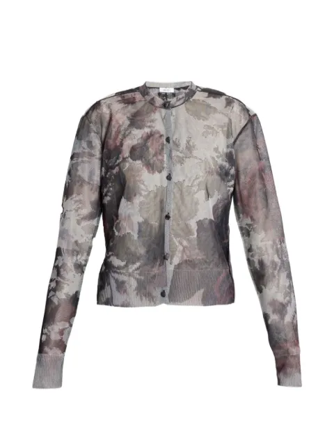 ERDEM floral-pattern cardigan Grey AW26KT7330291006
