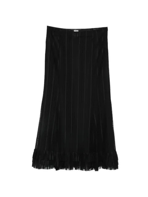 Roberto Cavalli Vintage 2000s lace maxi skirt Black RC250BCV