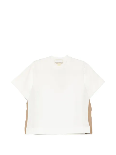LITKOVSKA cotton chiffon-stripe T-shirt White T141MSS26