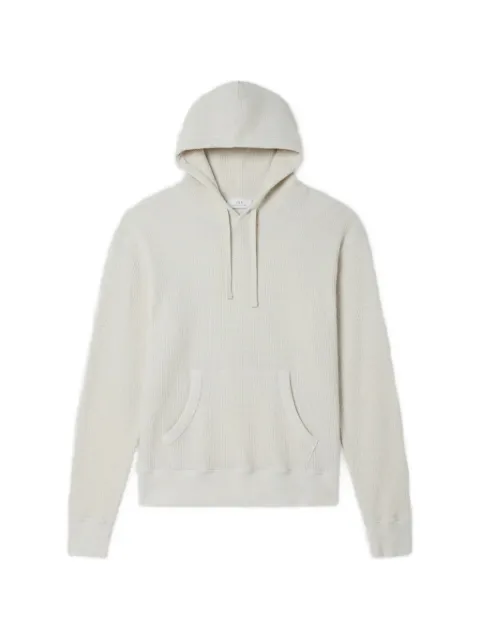 Save Khaki United waffle-knit pouch-pocket hoodie Grey SK00084WFL