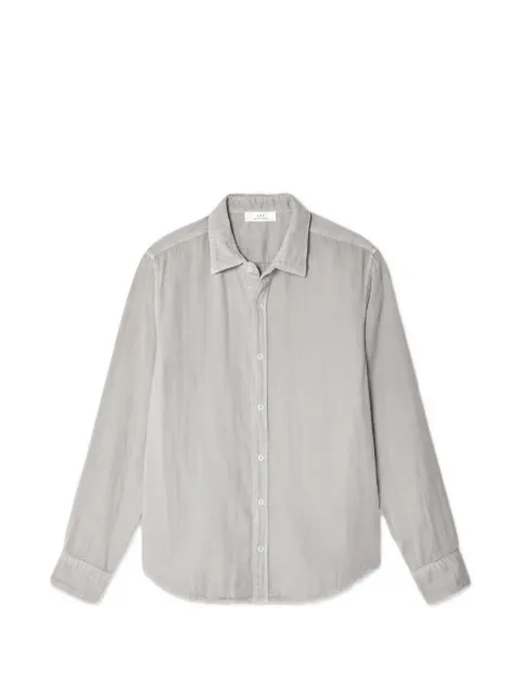 Save Khaki United Triple Gauze Easy garment-dyed long-sleeve shirt Grey SK00749TG