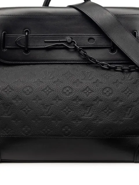 Louis Vuitton Pre-Owned 2020 Monogram Eclipse Steamer PM satchel Black 0C7BP1F0M7BXFEZ2