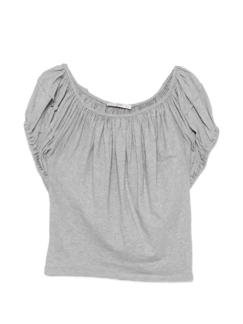Prada Pre-Owned 2000s ruffled cap-sleeve top Grey PR290BCT
