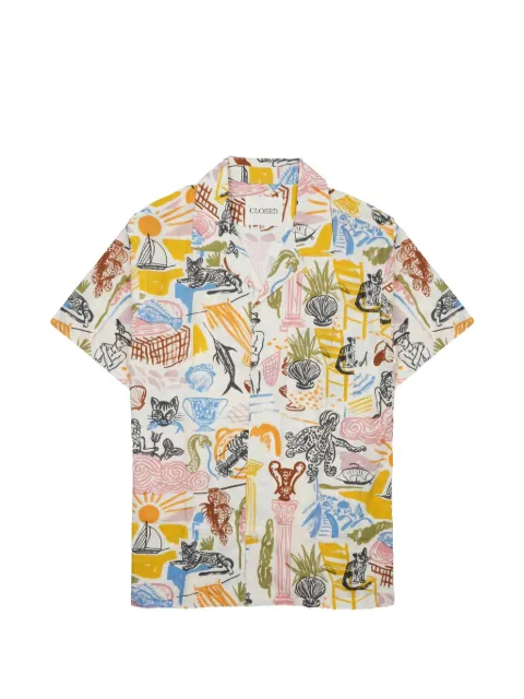 Closed graphic-print short-sleeve shirt White C8444426BPR