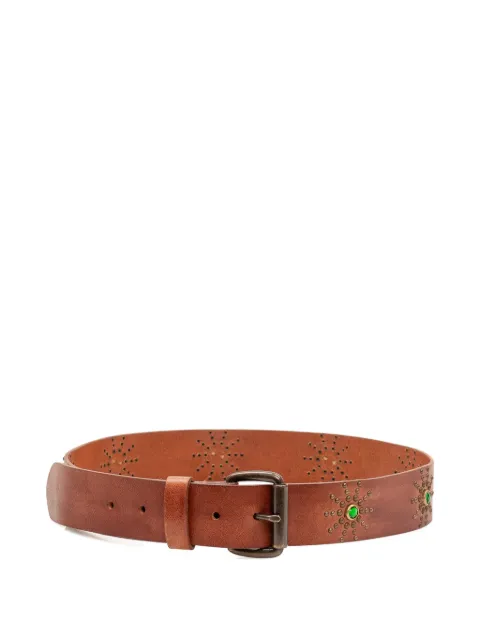 Htc Los Angeles stud-embellished leather belt Brown 26SHTCI003