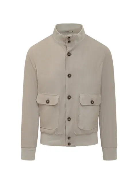 Barba button-up patch-pocket jacket Neutrals BU44050001353200