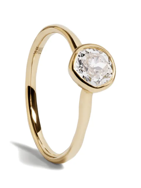 Monica Vinader MV Siren™ Solitaire diamond ring Gold YGRGSIDHLGD