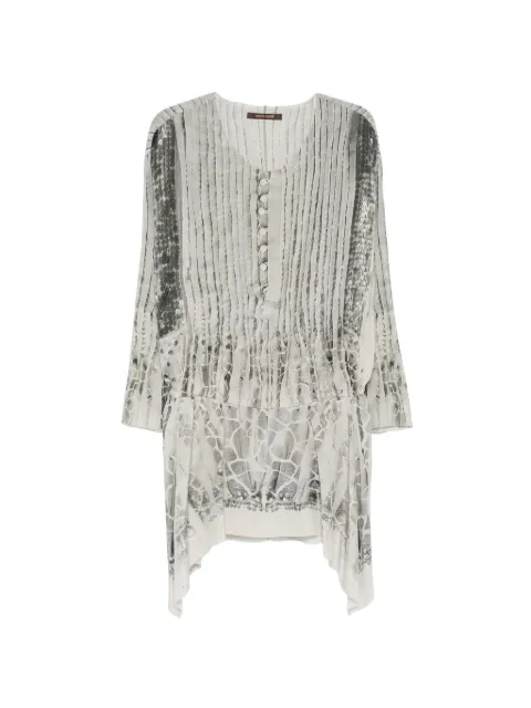 Roberto Cavalli Vintage 2000s abstract-print asymmetric dress Grey RC380BCR