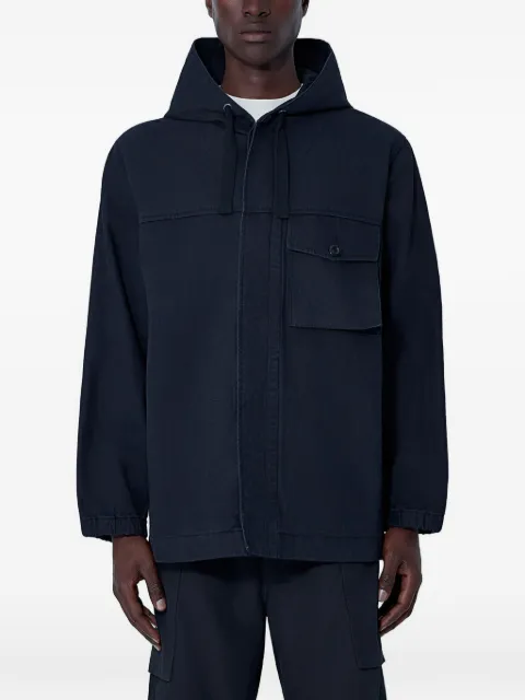 Margaret Howell hooded flap-pocket jacket Black MHOU0513S26CQCIND