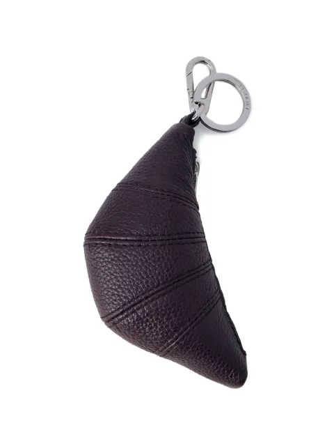 LEMAIRE mini Croissant keyring in leather Brown SL0082LL0018