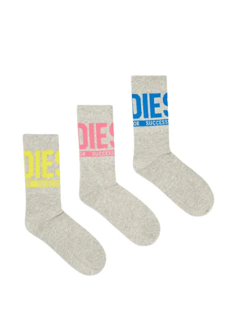 Diesel three-pack of logo cuff socks Grey 00SAYJ2QATV