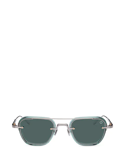 Akoni Jura geometric-frame sunglasses Green AKS537