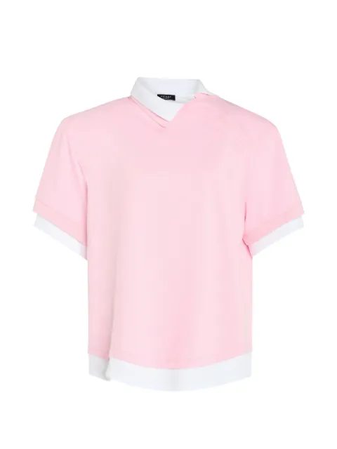 A.W.A.K.E. Mode double-collar layered-effect top Pink SS26JT03OC02