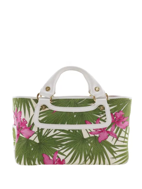 Celine Pre-Owned 20th Century Canvas Botanical Print Boogie handbag White D8484CO5NP4JPLCL