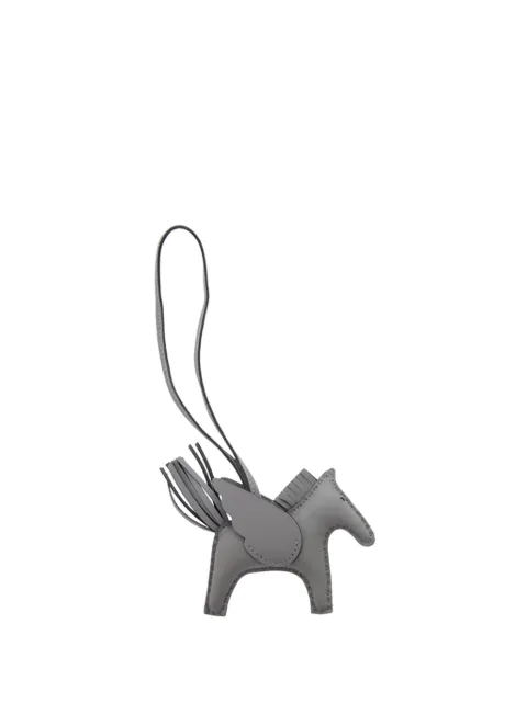 Hermès Pre-Owned 2025 Milo Lambskin GriGri Rodeo Pegasus Bag Charm PM key chain Grey 1SNEWKS867D8F57S