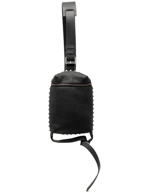 Valentino Garavani Pre-Owned 2018-2026 Grainy Calfskin Rockstud Convertible Sling Bag crossbody bag Black SGARHK494M50QOV2