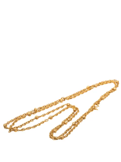 CHANEL Pre-Owned 1970-1980 CC Gold Plated Station Chain Long Necklace costume necklace Gold DI7RCU1U8BY6390D