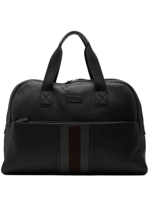 Gucci Pre-Owned 2000-2015 Web Leather travel bag Black V24UGPK7CWRO6EUJ