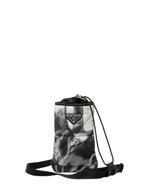 Prada Pre-Owned 2013-2026 Re Nylon Printed Phone Pouch crossbody bag Black NK8E7VL1EO3QYJ1J