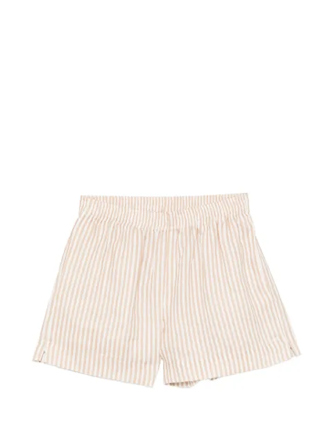 MC2 Saint Barth Meave striped logo-embroidered shorts Neutrals MEA002