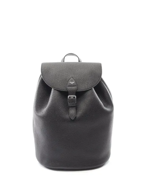 Celine Pre-Owned 2010-2026 Large Leather Folco backpack Black GIWRAQZ8V9MDKV2R