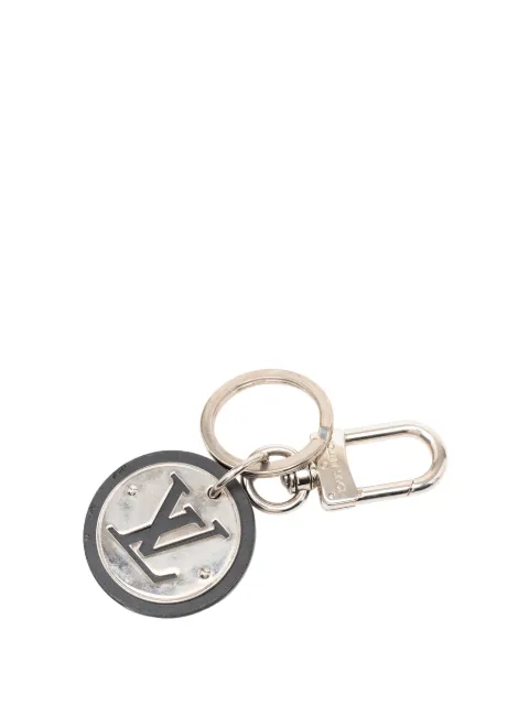 Louis Vuitton Pre-Owned 2010-2025 Stainless Steel and Calfskin LV Cut Circle Holder key chain Black 7NSSE4FROEVGX4LC