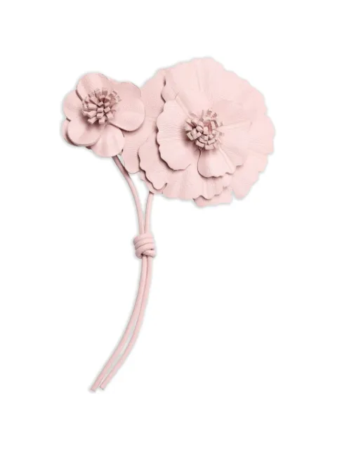 ERDEM flower leather brooch Pink AW26JE4510195009