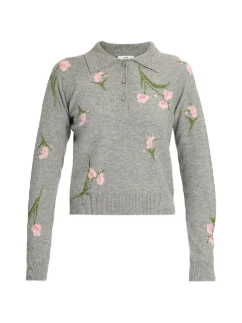 ERDEM floral-knit sweater Grey PF26KT5930251003