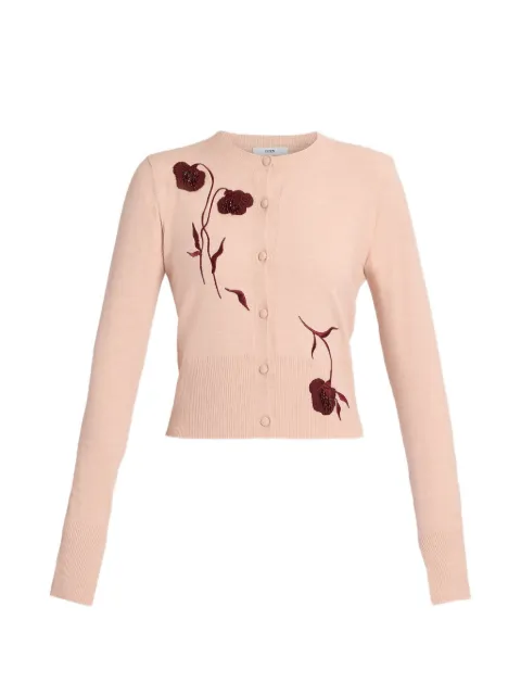 ERDEM embroidered fitted cardigan Pink PF26KT6230015015