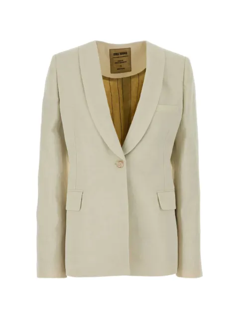 Uma Wang Kiran shawl-lapel blazer Neutrals UW6011