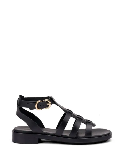 FRAU cage leather sandals Black 87M7