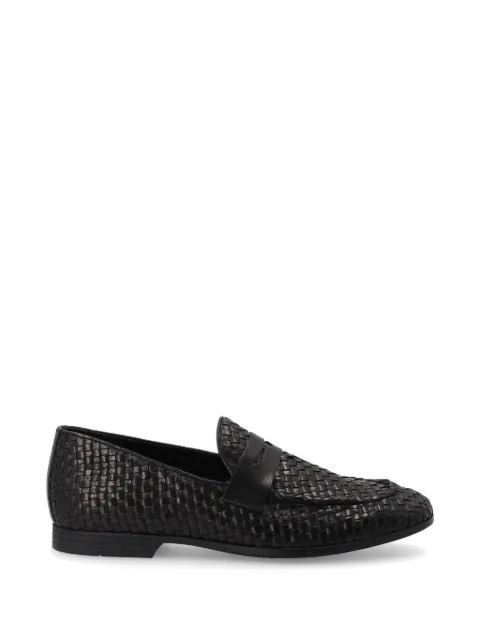 FRAU woven-leather saddle loafers Black 34V8
