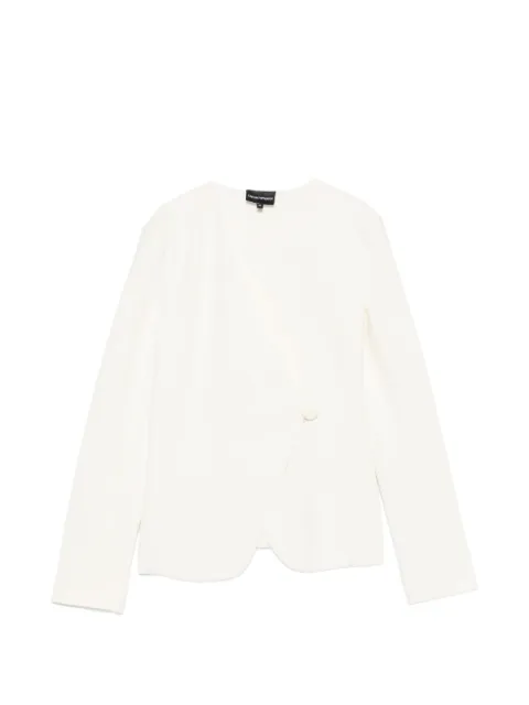 Emporio Armani asymmetric single-button jacket White EW003532AF12364