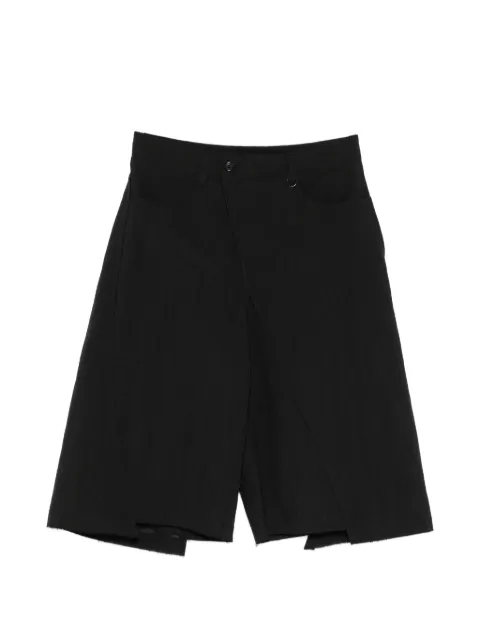 SONGZIO raw-edge panelled shorts Black MI3PT703BK