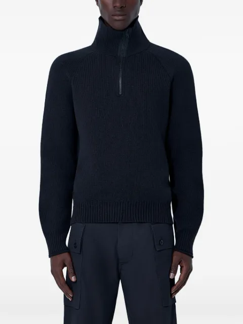 Margaret Howell high-neck quarter-zip sweater Black MHKN0523S26HIW