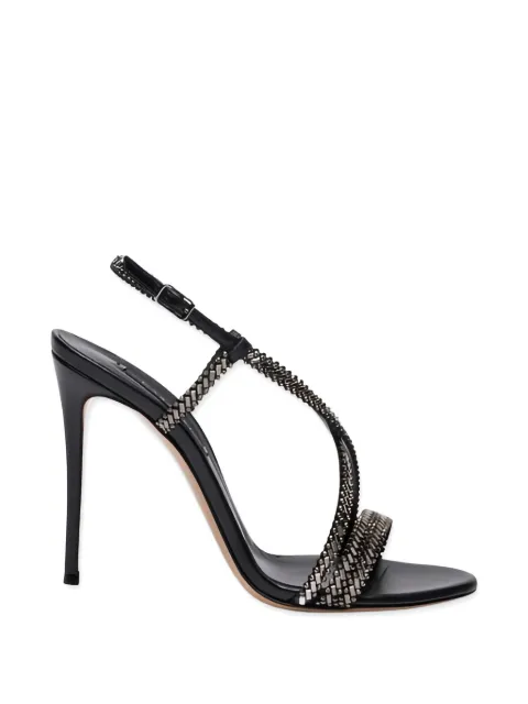 Casadei Josephine crystal-embellished sandals Black 1L438B1001C2952